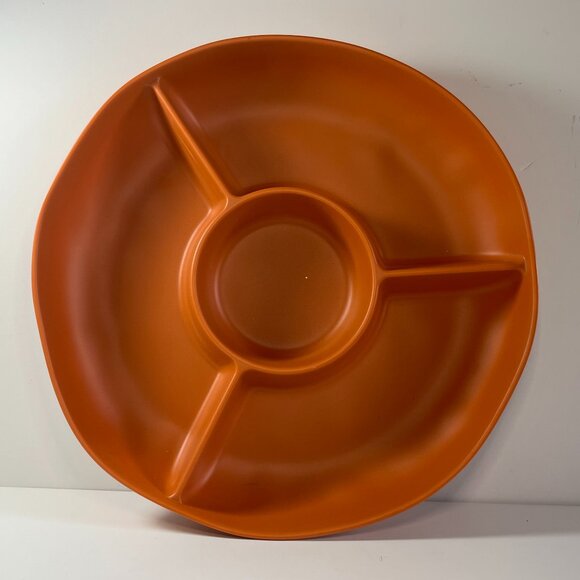 Sectional Serving Platter Tray Orange Robert Stanley Fall Harvest Thanksgiving - Picture 1 of 4